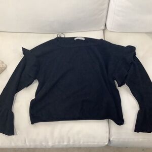 Zara sweater with ruffle sleeves